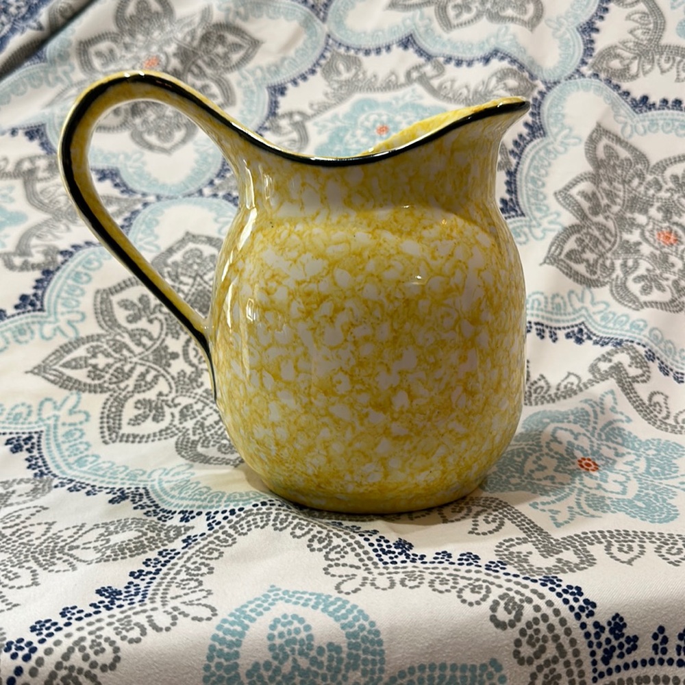Stangl yellow and white pitcher